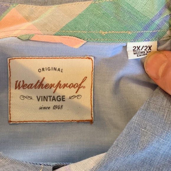 Weatherproof Vintage short sleeve buttoned collared shirt - Men’s size 2XL Used - Picture 2 of 8